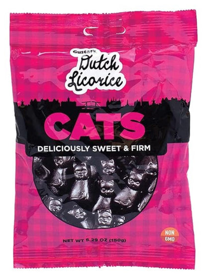 Gustaf's Dutch Licorice Cats, 5.2-Ounce Bags